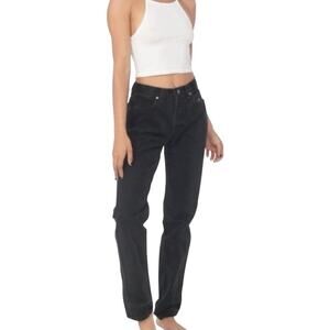 Harley-Davidson Women's Black Biker Straight Leg Jeans Size 6 Baddie Streetwear